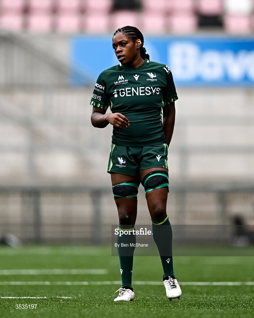 8 August 2026; Faith Oviawe of Connacht during the Vodafone Womens Interprovincial Championship Round 1 match between Ulster and Connacht at Affidea Stadium in Belfast. Photo by Ben McShane/Sportsfile