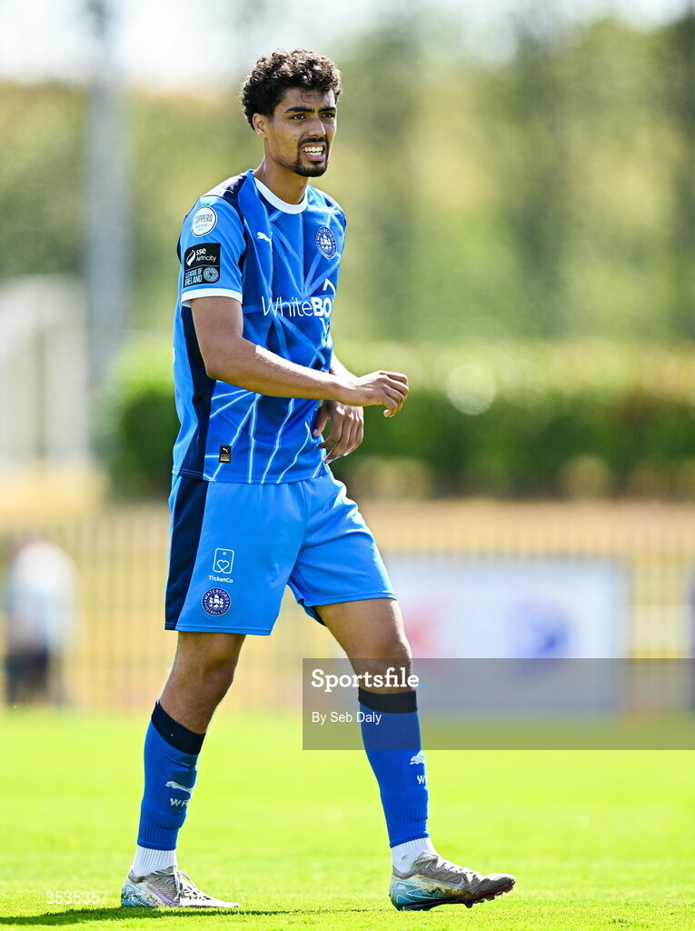 9 August 2026; Noah Mawene of Waterford during the SSE Airtricity Men's Premier Division match between Waterford and Bohemians at the RSC in Waterford. Photo by Seb Daly/Sportsfile
