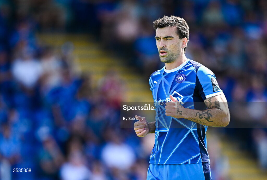 9 August 2026; John Mahon of Waterford during the SSE Airtricity Men's Premier Division match between Waterford and Bohemians at the RSC in Waterford. Photo by Seb Daly/Sportsfile