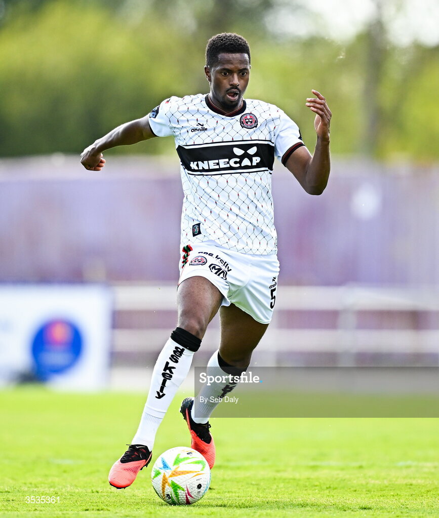 9 August 2026; Sadou Diallo of Bohemians during the SSE Airtricity Men's Premier Division match between Waterford and Bohemians at the RSC in Waterford. Photo by Seb Daly/Sportsfile