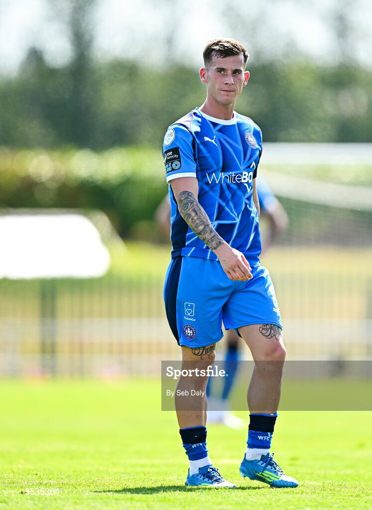 9 August 2026; Evan McLaughlin of Waterford during the SSE Airtricity Men's Premier Division match between Waterford and Bohemians at the RSC in Waterford. Photo by Seb Daly/Sportsfile