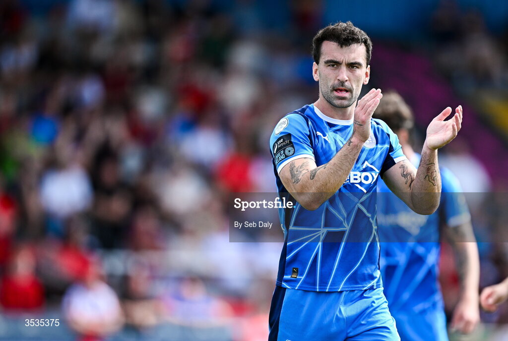 9 August 2026; John Mahon of Waterford during the SSE Airtricity Men's Premier Division match between Waterford and Bohemians at the RSC in Waterford. Photo by Seb Daly/Sportsfile