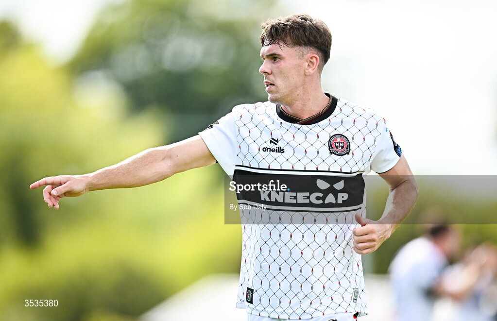 9 August 2026; Dayle Rooney of Bohemians during the SSE Airtricity Men's Premier Division match between Waterford and Bohemians at the RSC in Waterford. Photo by Seb Daly/Sportsfile