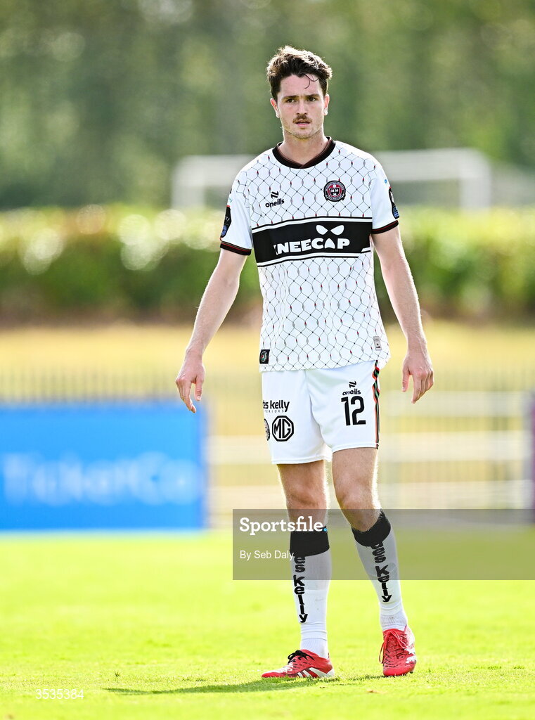 9 August 2026; Patrick Hickey of Bohemians during the SSE Airtricity Men's Premier Division match between Waterford and Bohemians at the RSC in Waterford. Photo by Seb Daly/Sportsfile