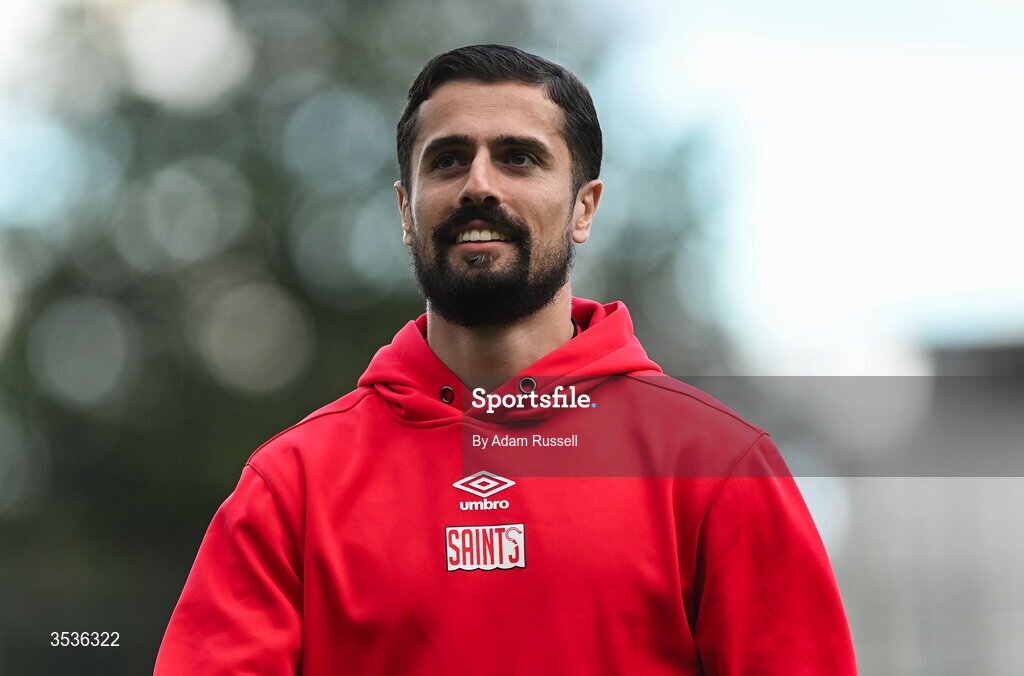 9 August 2026; Zack Elbouzedi of St Patrick's Athletic after the SSE Airtricity Men’s Premier Division match between Shelbourne and St Patrick's Athletic at Tolka Park in Dublin. Photo by Adam Russell/Sportsfile