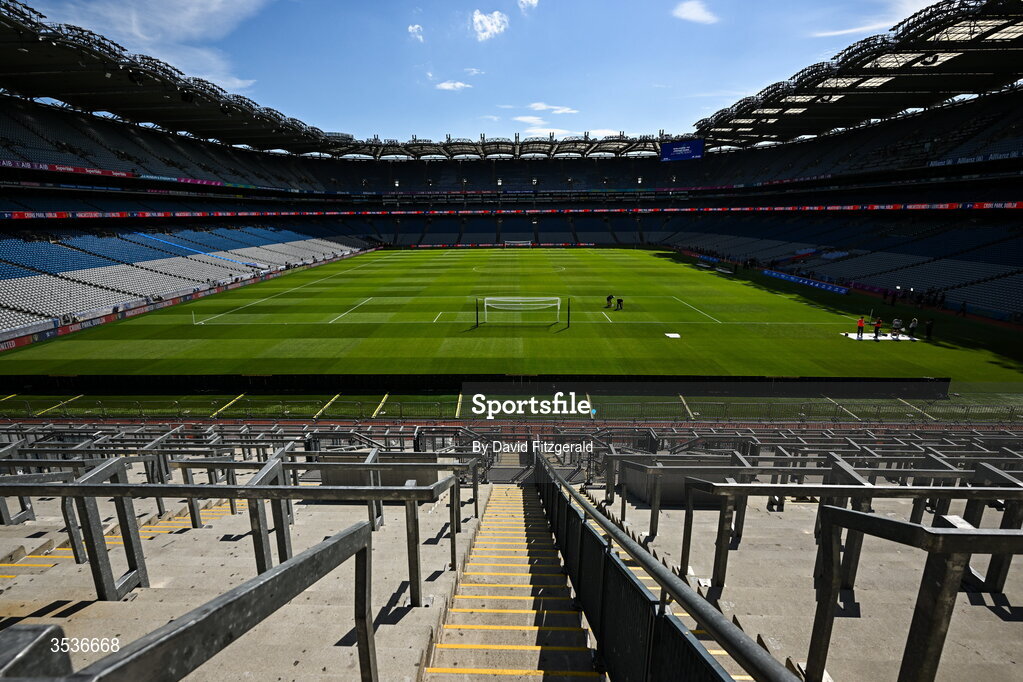 12 August 2026; A general view prior to the pre-season friendly match between Manchester United and Leeds United at Croke Park in Dublin. Photo by David Fitzgerald/Sportsfile