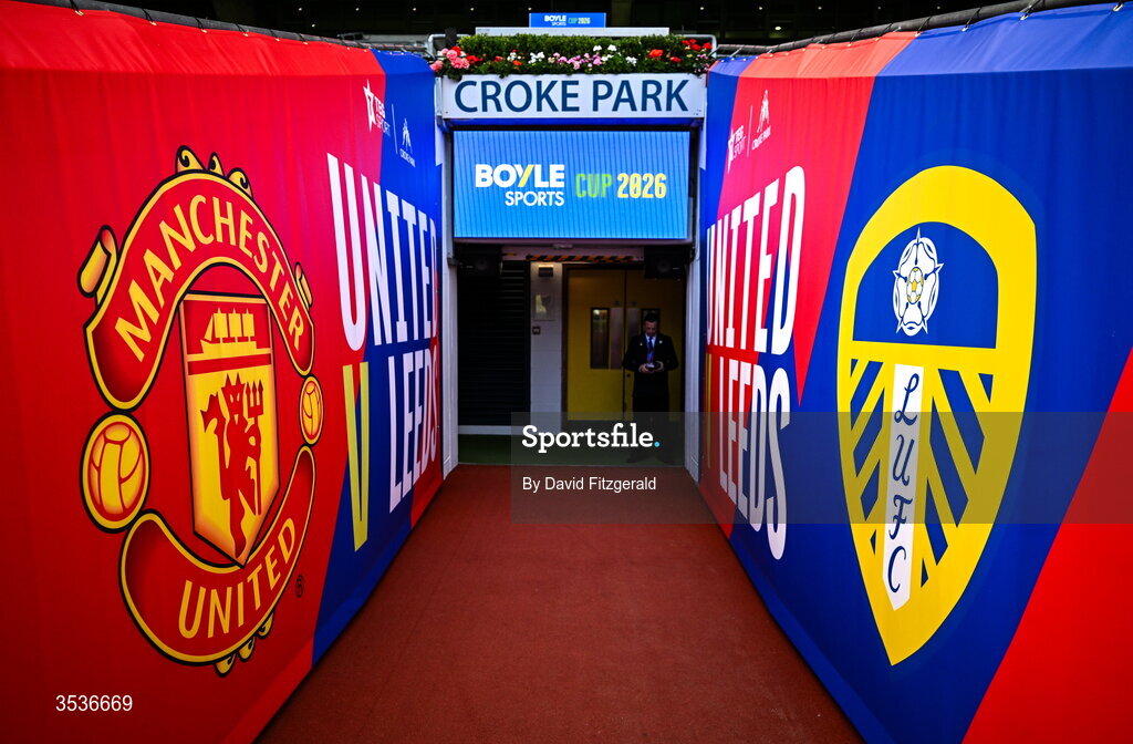 12 August 2026; A general view prior to the pre-season friendly match between Manchester United and Leeds United at Croke Park in Dublin. Photo by David Fitzgerald/Sportsfile