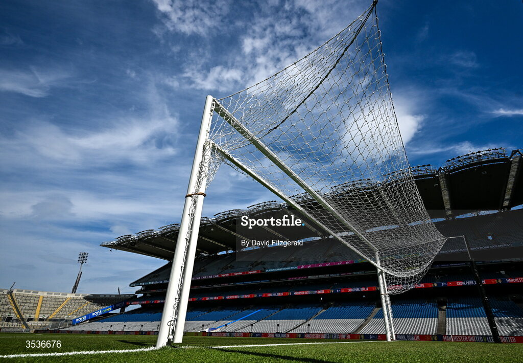 12 August 2026; A general view prior to the pre-season friendly match between Manchester United and Leeds United at Croke Park in Dublin. Photo by David Fitzgerald/Sportsfile