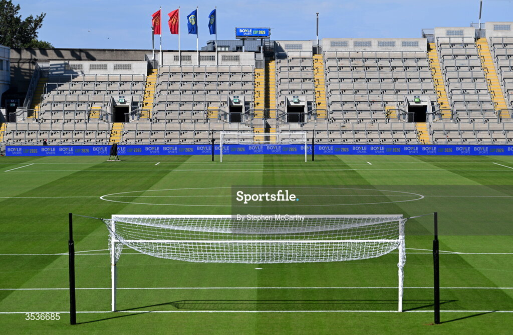 12 August 2026; A general view inside the stadium before the pre-season friendly match between Manchester United and Leeds United at Croke Park in Dublin. Photo by Stephen McCarthy/Sportsfile