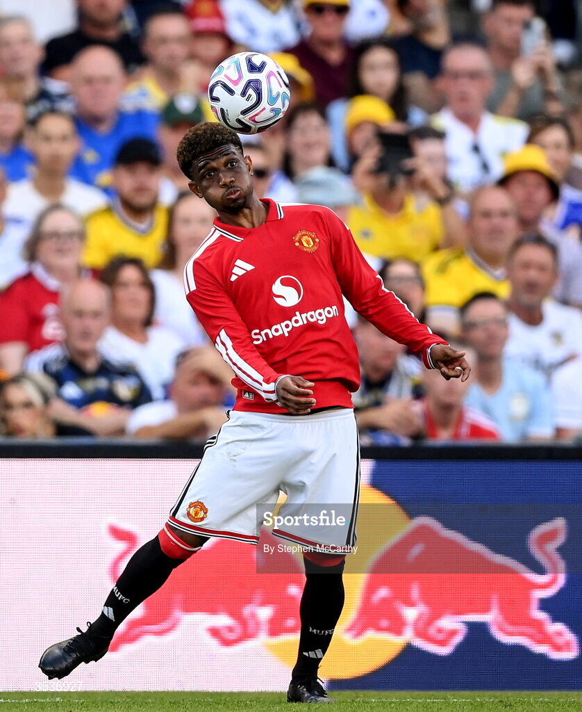 12 August 2026; Amad Diallo of Manchester United during the pre-season friendly match between Manchester United and Leeds United at Croke Park in Dublin. Photo by Stephen McCarthy/Sportsfile