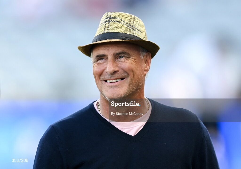 12 August 2026; Former Manchester United player Clayton Blackmore before the pre-season friendly match between Manchester United and Leeds United at Croke Park in Dublin. Photo by Stephen McCarthy/Sportsfile