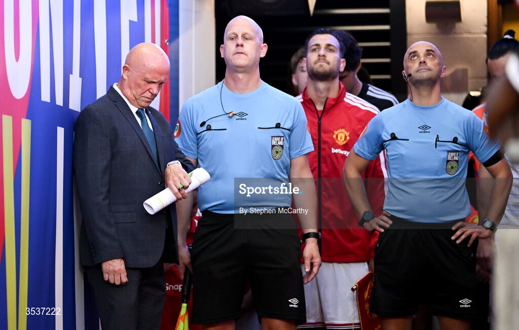 12 August 2026; Paul Martyn before the pre-season friendly match between Manchester United and Leeds United at Croke Park in Dublin. Photo by Stephen McCarthy/Sportsfile