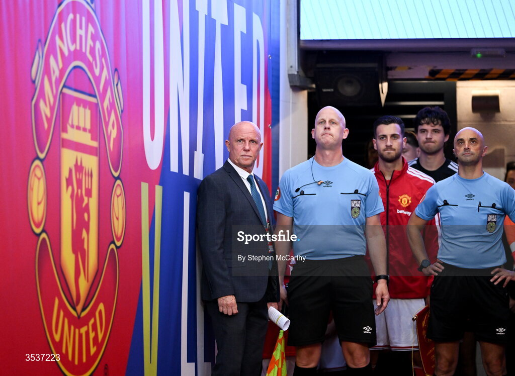 12 August 2026; Paul Martyn before the pre-season friendly match between Manchester United and Leeds United at Croke Park in Dublin. Photo by Stephen McCarthy/Sportsfile