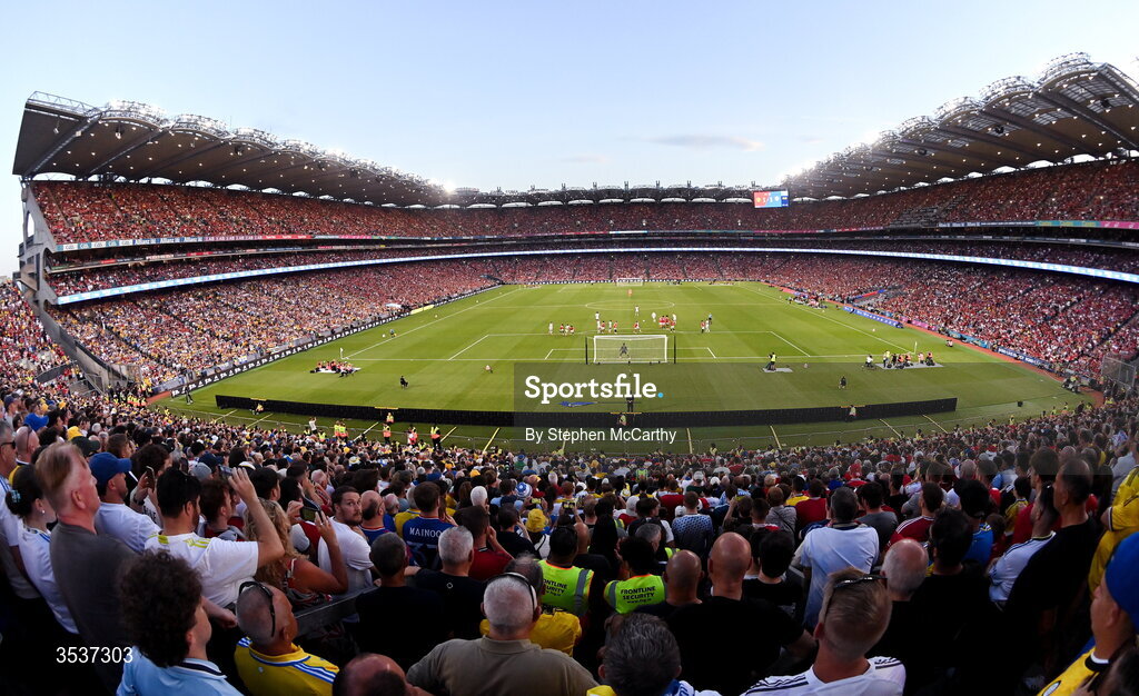 12 August 2026; A general view of Croke Park during the pre-season friendly match between Manchester United and Leeds United at Croke Park in Dublin. Photo by Stephen McCarthy/Sportsfile