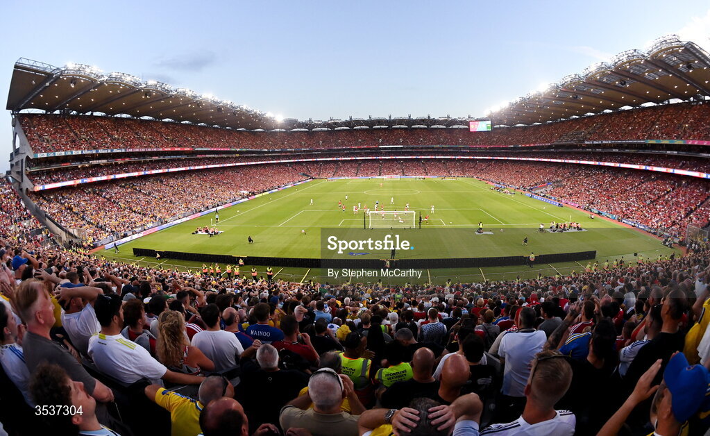 12 August 2026; A general view of Croke Park during the pre-season friendly match between Manchester United and Leeds United at Croke Park in Dublin. Photo by Stephen McCarthy/Sportsfile
