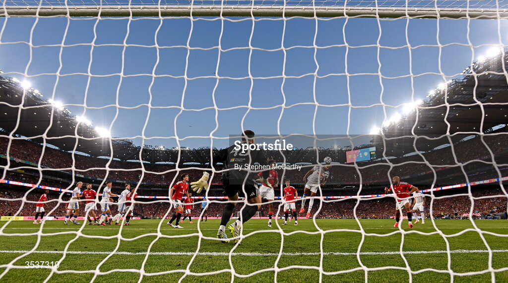 12 August 2026; A general view of the action during the pre-season friendly match between Manchester United and Leeds United at Croke Park in Dublin. Photo by Stephen McCarthy/Sportsfile