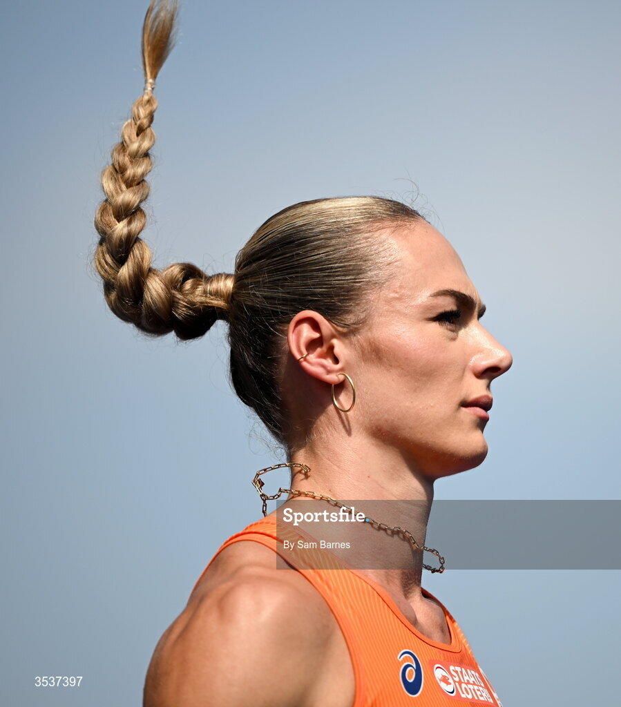 13 August 2026; Lieke Klaver of Netherlands before the women's 400m semi-final 1 during day four of the European Athletics Championships 2026 at Alexander Stadium in Birmingham, England. Photo by Sam Barnes/Sportsfile