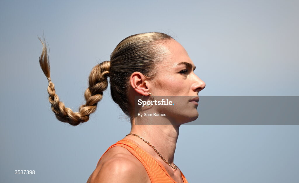 13 August 2026; Lieke Klaver of Netherlands before the women's 400m semi-final 1 during day four of the European Athletics Championships 2026 at Alexander Stadium in Birmingham, England. Photo by Sam Barnes/Sportsfile
