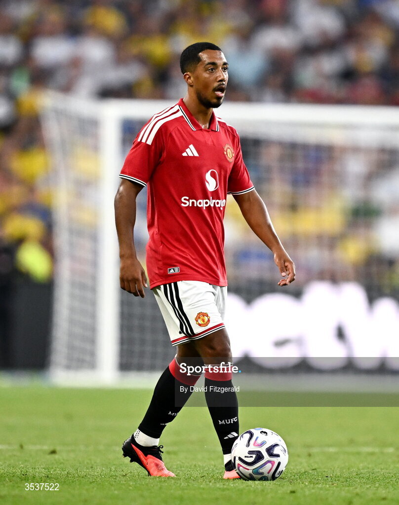 12 August 2026; Youri Tielemans of Manchester United during the pre-season friendly match between Manchester United and Leeds United at Croke Park in Dublin. Photo by David Fitzgerald/Sportsfile