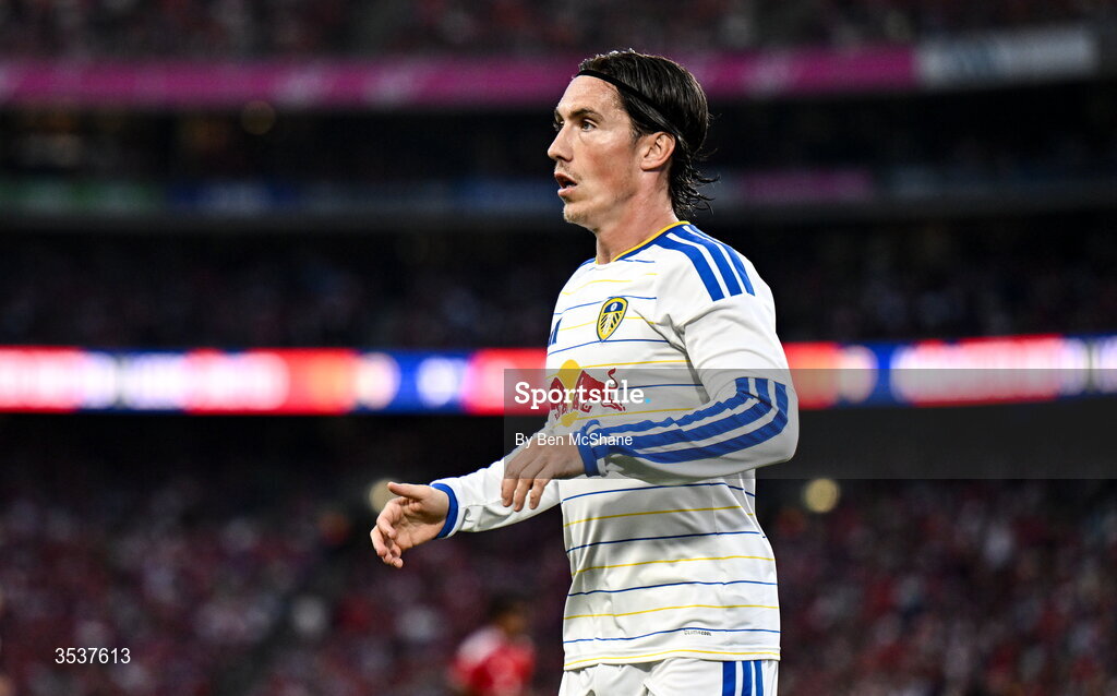 12 August 2026; Harry Wilson of Leeds United during the pre-season friendly match between Manchester United and Leeds United at Croke Park in Dublin. Photo by Ben McShane/Sportsfile
