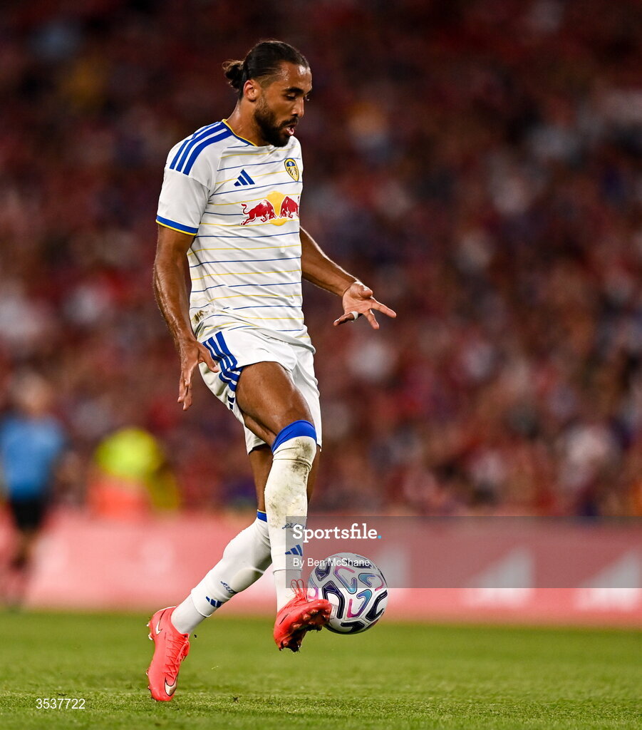 12 August 2026; Dominic Calvert-Lewin of Leeds United during the pre-season friendly match between Manchester United and Leeds United at Croke Park in Dublin. Photo by Ben McShane/Sportsfile