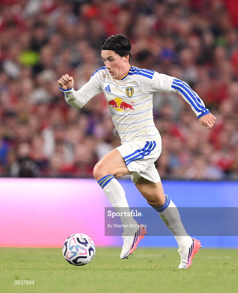 12 August 2026; Harry Wilson of Leeds United during the pre-season friendly match between Manchester United and Leeds United at Croke Park in Dublin. Photo by Stephen McCarthy/Sportsfile