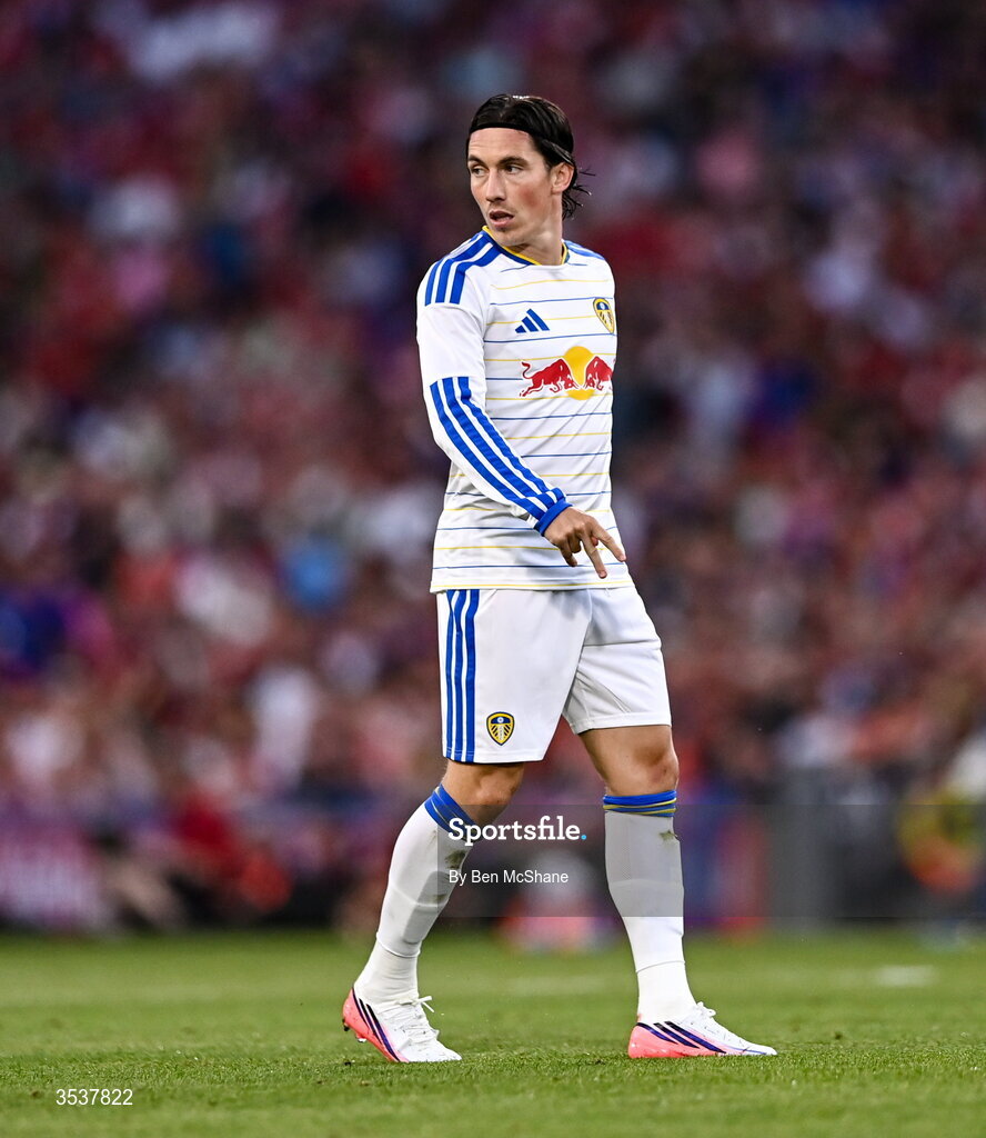 12 August 2026; Harry Wilson of Leeds United during the pre-season friendly match between Manchester United and Leeds United at Croke Park in Dublin. Photo by Ben McShane/Sportsfile