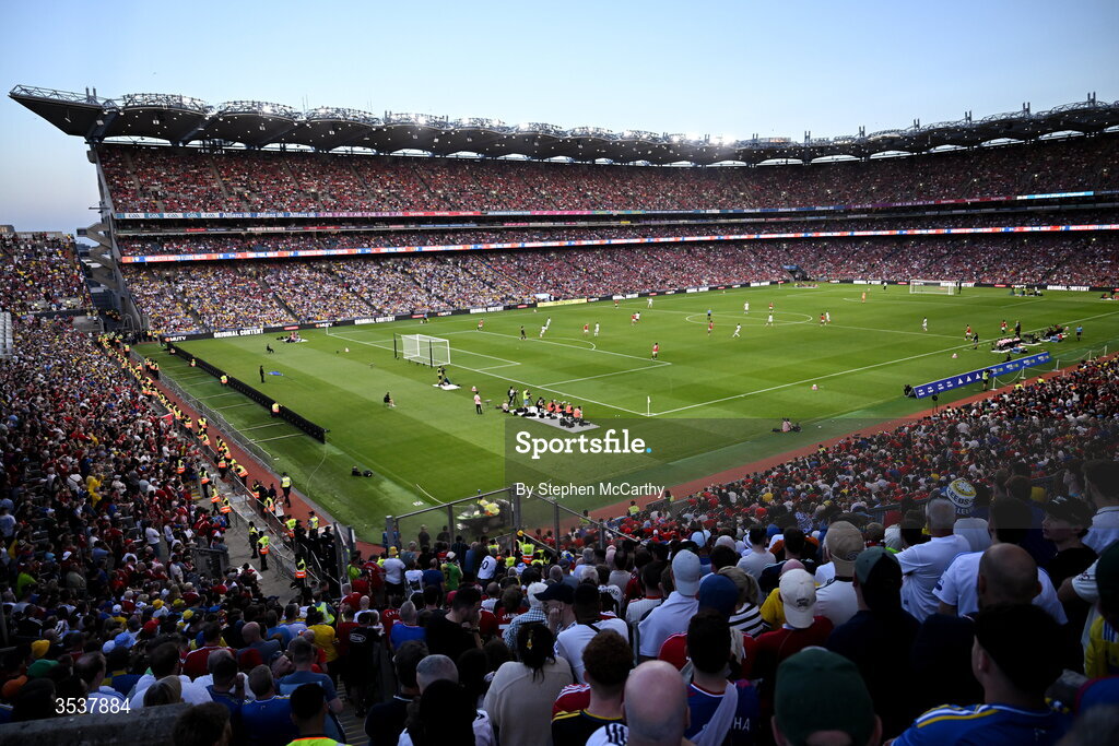 12 August 2026; A general view of Croke Park during the pre-season friendly match between Manchester United and Leeds United at Croke Park in Dublin. Photo by Stephen McCarthy/Sportsfile
