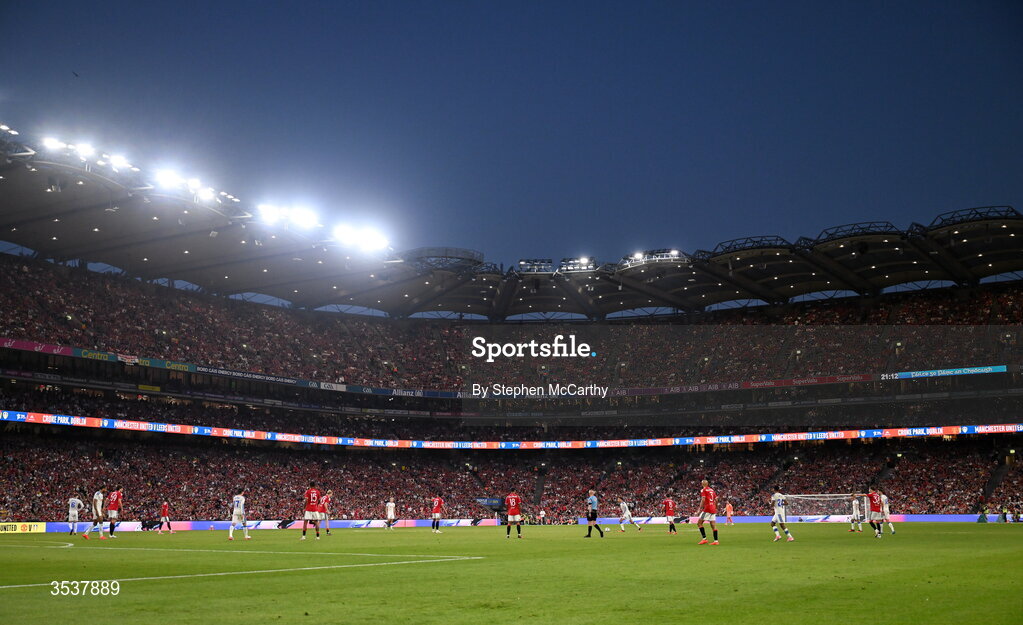 12 August 2026; A general view of Croke Park during the pre-season friendly match between Manchester United and Leeds United at Croke Park in Dublin. Photo by Stephen McCarthy/Sportsfile
