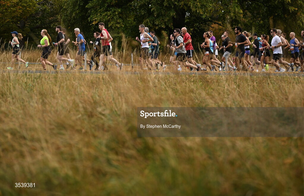 15 August 2026; Athletes during the 2026 Irish Life Frank Duffy 10 Mile, in the Phoenix Park, Dublin. Thousands of runners took part in the sold out Irish Life Frank Duffy 10 Mile, the second event in the 2026 Irish Life Dublin Race Series. Photo by Stephen McCarthy/Sportsfile