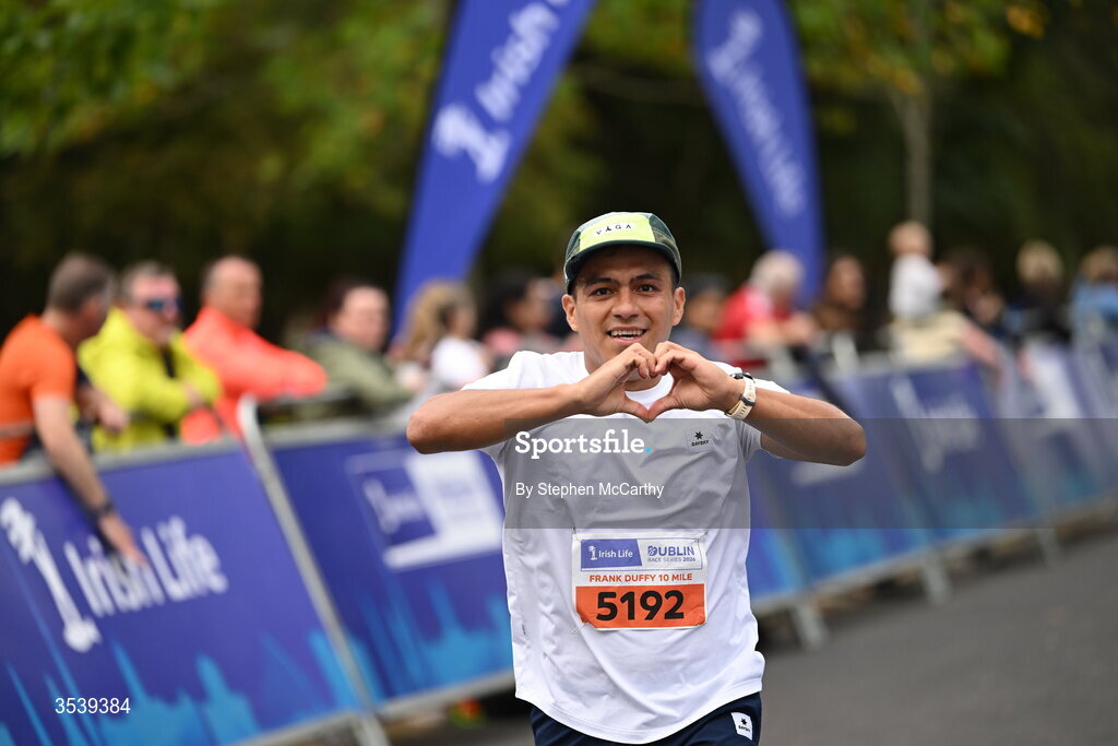 15 August 2026; Stivens Sanchez during the 2026 Irish Life Frank Duffy 10 Mile, in the Phoenix Park, Dublin. Thousands of runners took part in the sold out Irish Life Frank Duffy 10 Mile, the second event in the 2026 Irish Life Dublin Race Series. Photo by Stephen McCarthy/Sportsfile