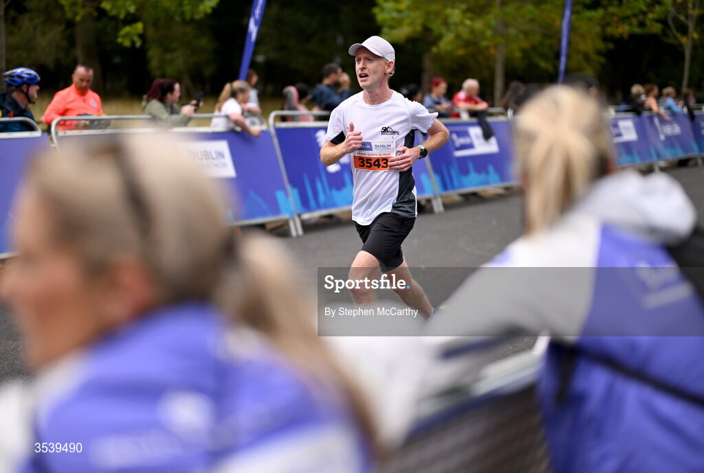 15 August 2026; Stephen McGuinness of Raheny Shamrock AC  during the 2026 Irish Life Frank Duffy 10 Mile, in the Phoenix Park, Dublin. Thousands of runners took part in the sold out Irish Life Frank Duffy 10 Mile, the second event in the 2026 Irish Life Dublin Race Series. Photo by Stephen McCarthy/Sportsfile