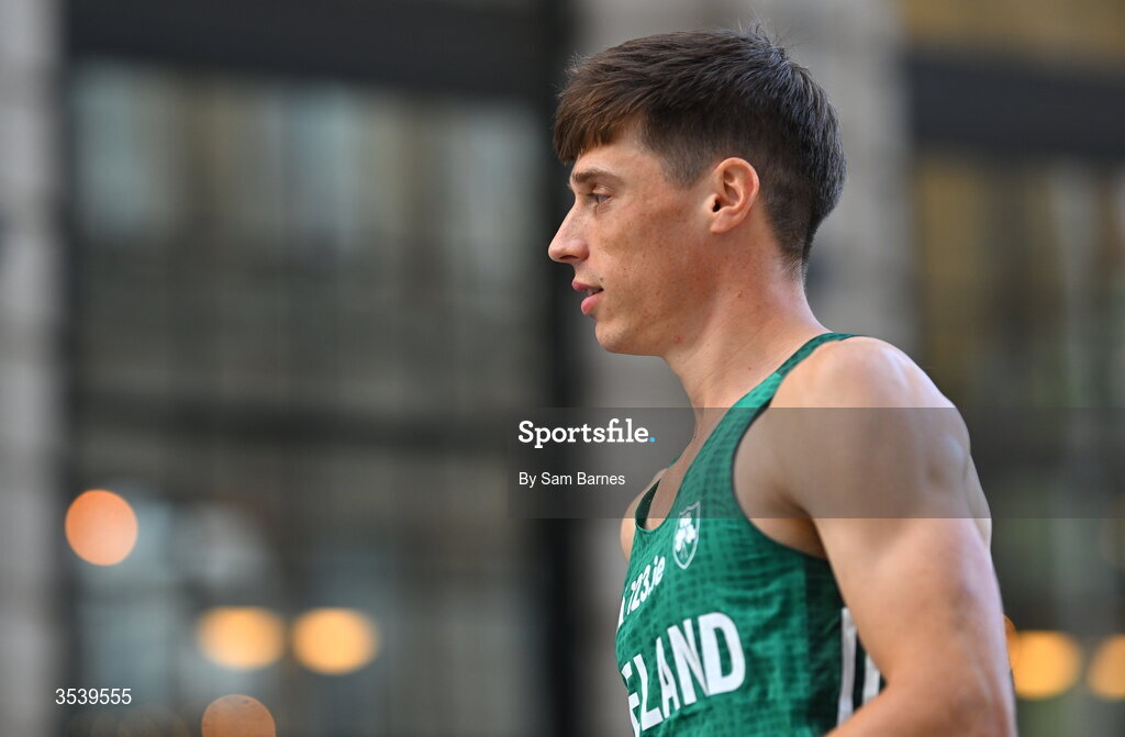 15 August 2026; David Kenny of Ireland before competing in the men's half marathon race walk during day six of the European Athletics Championships 2026 in Birmingham, England. Photo by Sam Barnes/Sportsfie