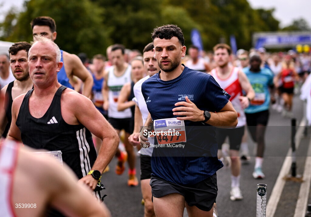 15 August 2026; Sean Paul from Dublin during the 2026 Irish Life Frank Duffy 10 Mile, in the Phoenix Park, Dublin. Thousands of runners took part in the sold out Irish Life Frank Duffy 10 Mile, the second event in the 2026 Irish Life Dublin Race Series. Photo by Stephen McCarthy/Sportsfile