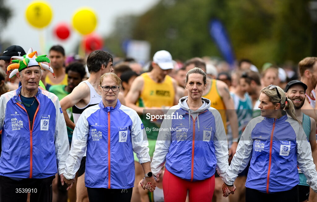 15 August 2026; Volunteers during the 2026 Irish Life Frank Duffy 10 Mile, in the Phoenix Park, Dublin. Thousands of runners took part in the sold out Irish Life Frank Duffy 10 Mile, the second event in the 2026 Irish Life Dublin Race Series. Photo by Stephen McCarthy/Sportsfile