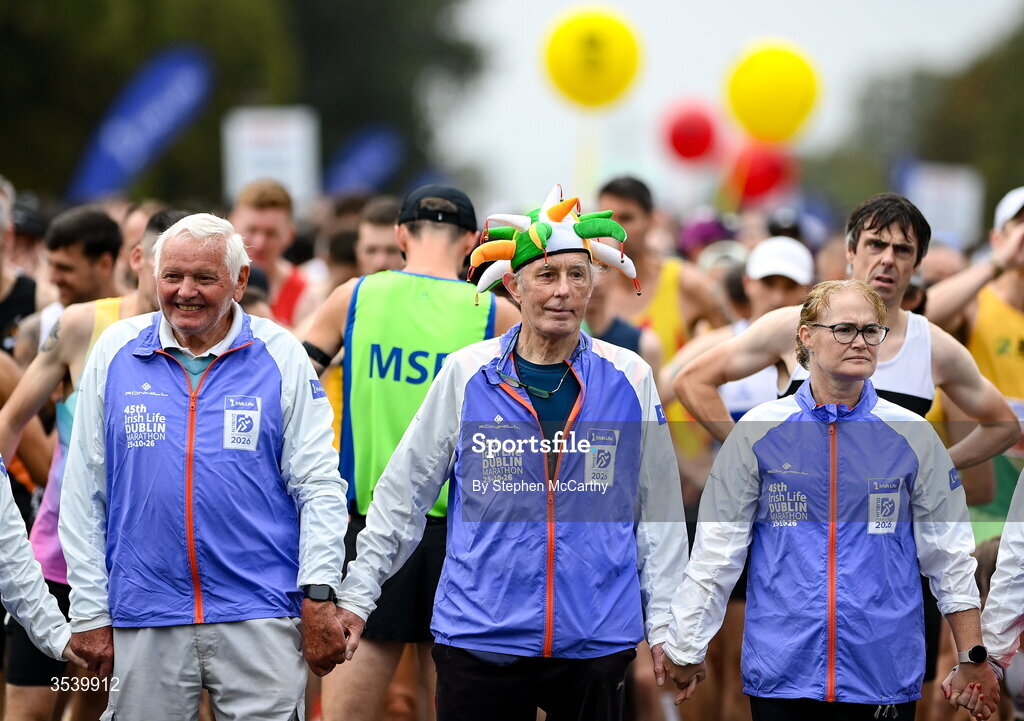 15 August 2026; Volunteers during the 2026 Irish Life Frank Duffy 10 Mile, in the Phoenix Park, Dublin. Thousands of runners took part in the sold out Irish Life Frank Duffy 10 Mile, the second event in the 2026 Irish Life Dublin Race Series. Photo by Stephen McCarthy/Sportsfile