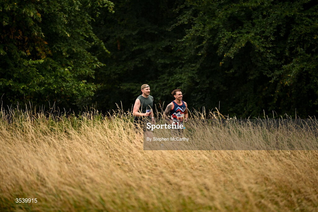 15 August 2026; Athletes make their way to the start for the 2026 Irish Life Frank Duffy 10 Mile, in the Phoenix Park, Dublin. Thousands of runners took part in the sold out Irish Life Frank Duffy 10 Mile, the second event in the 2026 Irish Life Dublin Race Series. Photo by Stephen McCarthy/Sportsfile