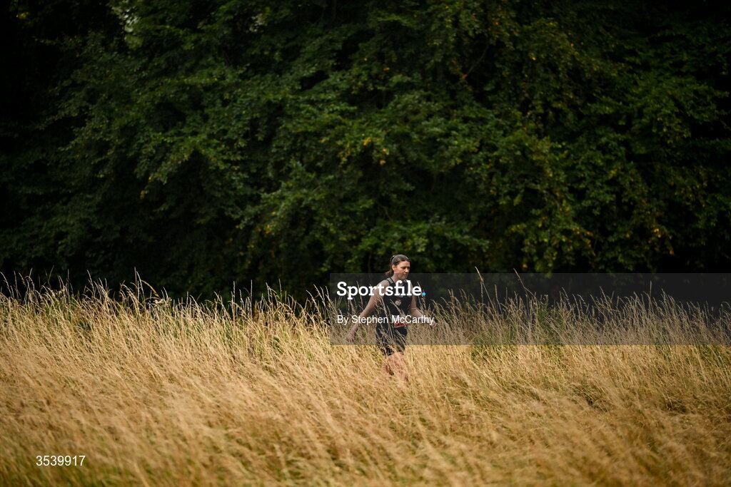 15 August 2026; An athlete makes their way to the start of the 2026 Irish Life Frank Duffy 10 Mile, in the Phoenix Park, Dublin. Thousands of runners took part in the sold out Irish Life Frank Duffy 10 Mile, the second event in the 2026 Irish Life Dublin Race Series. Photo by Stephen McCarthy/Sportsfile