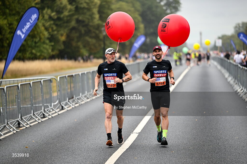 15 August 2026; Pacers before the 2026 Irish Life Frank Duffy 10 Mile, in the Phoenix Park, Dublin. Thousands of runners took part in the sold out Irish Life Frank Duffy 10 Mile, the second event in the 2026 Irish Life Dublin Race Series. Photo by Stephen McCarthy/Sportsfile