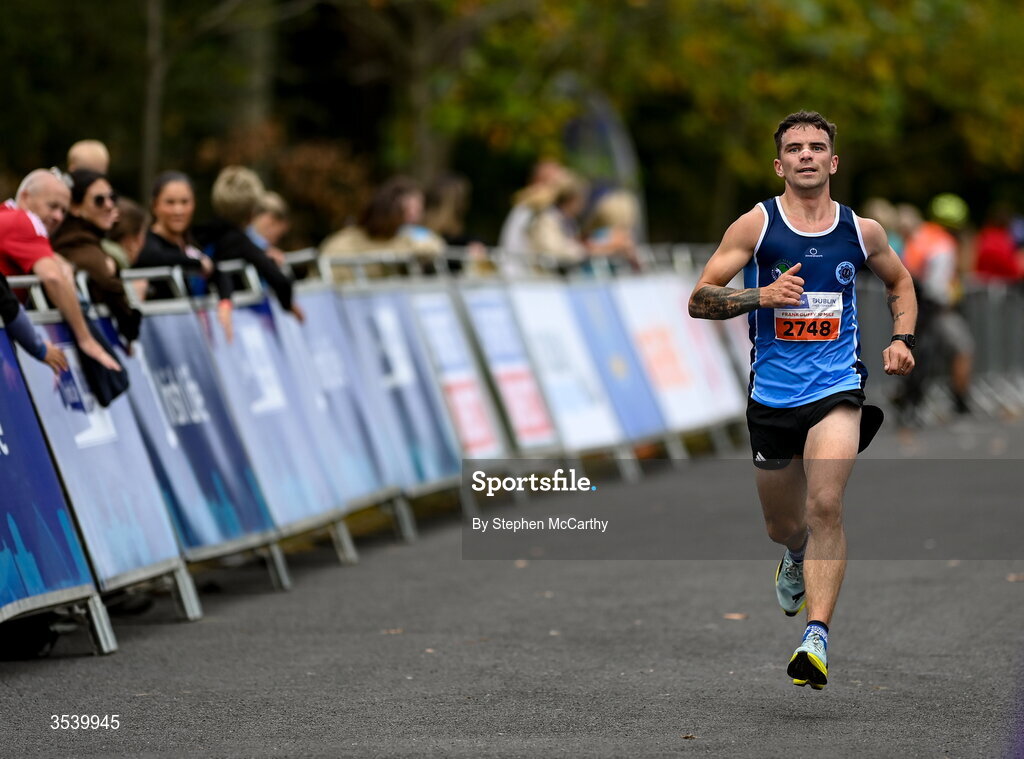 15 August 2026; Danny Mullins of Bantry AC during the 2026 Irish Life Frank Duffy 10 Mile, in the Phoenix Park, Dublin. Thousands of runners took part in the sold out Irish Life Frank Duffy 10 Mile, the second event in the 2026 Irish Life Dublin Race Series. Photo by Stephen McCarthy/Sportsfile