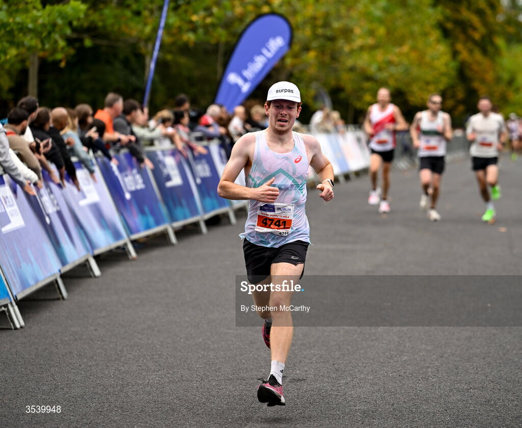 15 August 2026; Raymond Fee from Dublin during the 2026 Irish Life Frank Duffy 10 Mile, in the Phoenix Park, Dublin. Thousands of runners took part in the sold out Irish Life Frank Duffy 10 Mile, the second event in the 2026 Irish Life Dublin Race Series. Photo by Stephen McCarthy/Sportsfile