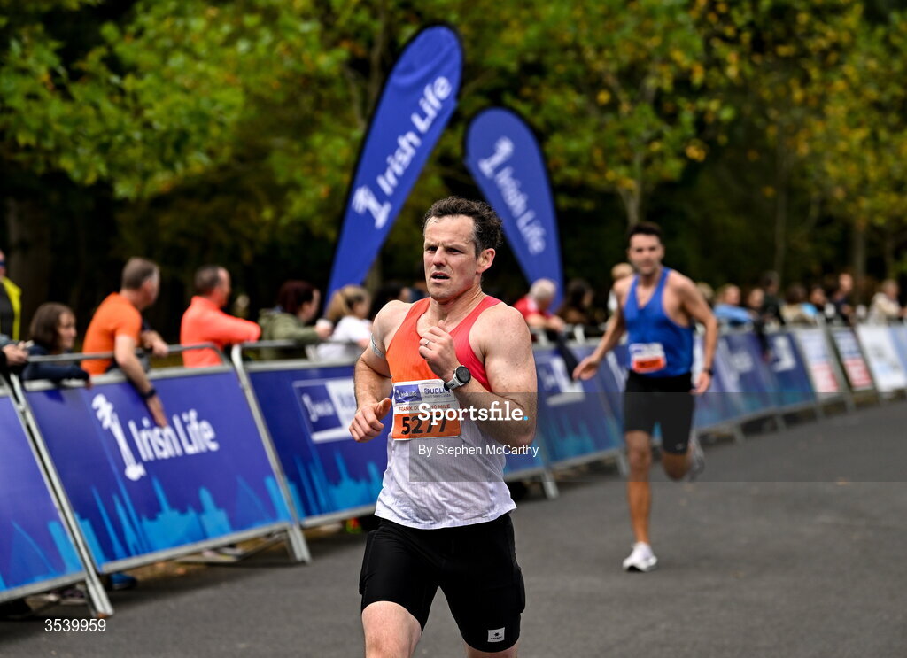 15 August 2026; Ben McConnell during the 2026 Irish Life Frank Duffy 10 Mile, in the Phoenix Park, Dublin. Thousands of runners took part in the sold out Irish Life Frank Duffy 10 Mile, the second event in the 2026 Irish Life Dublin Race Series. Photo by Stephen McCarthy/Sportsfile