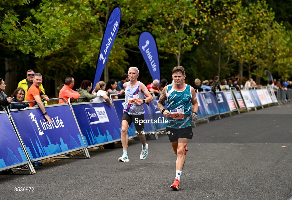 15 August 2026; Robert Merrigan, from Dublin, during the 2026 Irish Life Frank Duffy 10 Mile, in the Phoenix Park, Dublin. Thousands of runners took part in the sold out Irish Life Frank Duffy 10 Mile, the second event in the 2026 Irish Life Dublin Race Series. Photo by Stephen McCarthy/Sportsfile