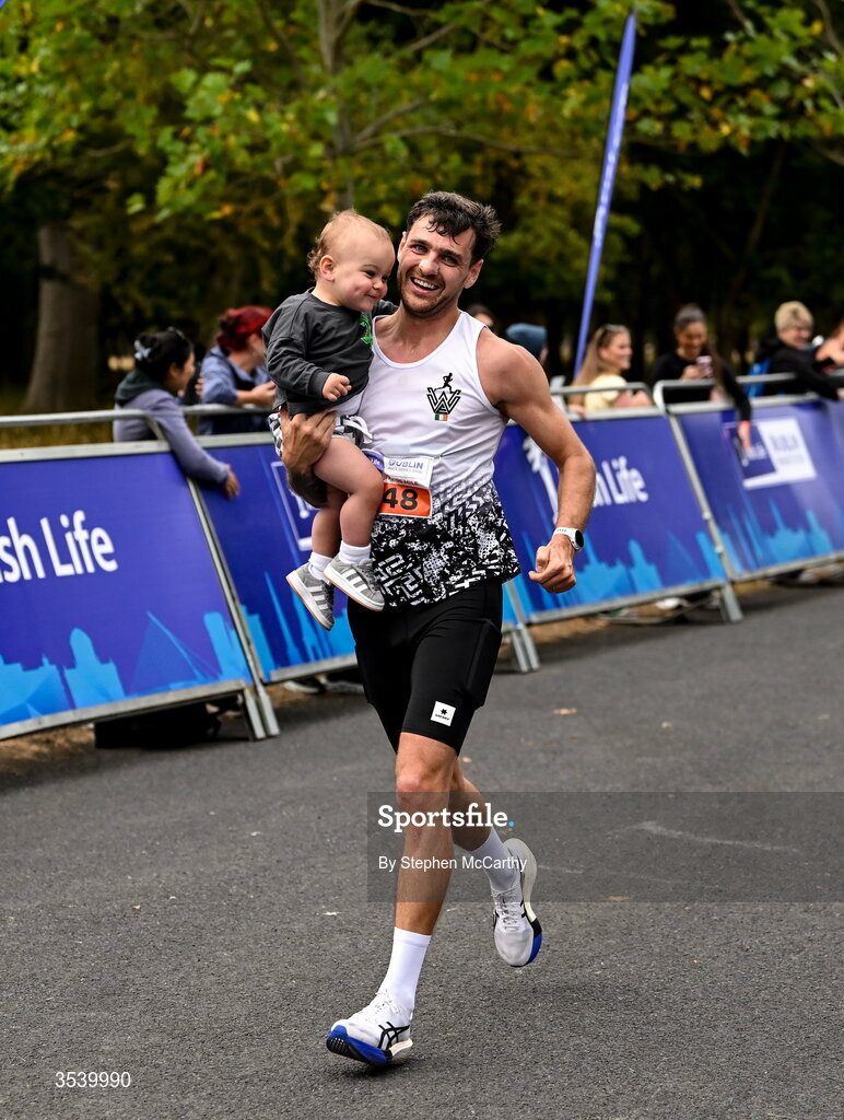 15 August 2026; Cian Reilly from Dublin during the 2026 Irish Life Frank Duffy 10 Mile, in the Phoenix Park, Dublin. Thousands of runners took part in the sold out Irish Life Frank Duffy 10 Mile, the second event in the 2026 Irish Life Dublin Race Series. Photo by Stephen McCarthy/Sportsfile