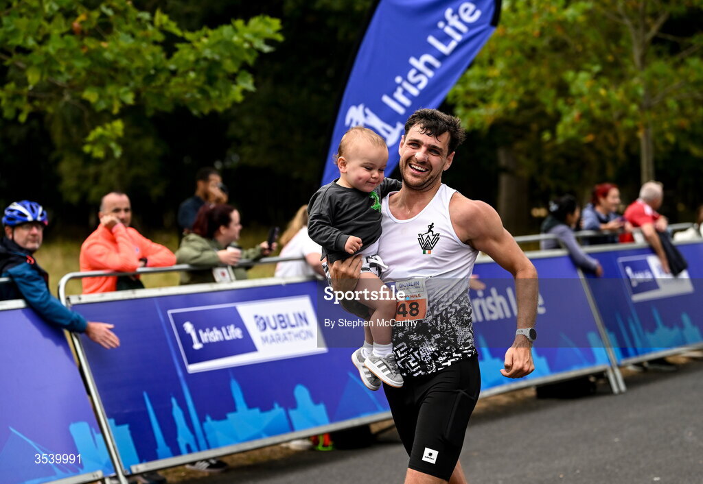 15 August 2026; Cian Reilly from Dublin during the 2026 Irish Life Frank Duffy 10 Mile, in the Phoenix Park, Dublin. Thousands of runners took part in the sold out Irish Life Frank Duffy 10 Mile, the second event in the 2026 Irish Life Dublin Race Series. Photo by Stephen McCarthy/Sportsfile