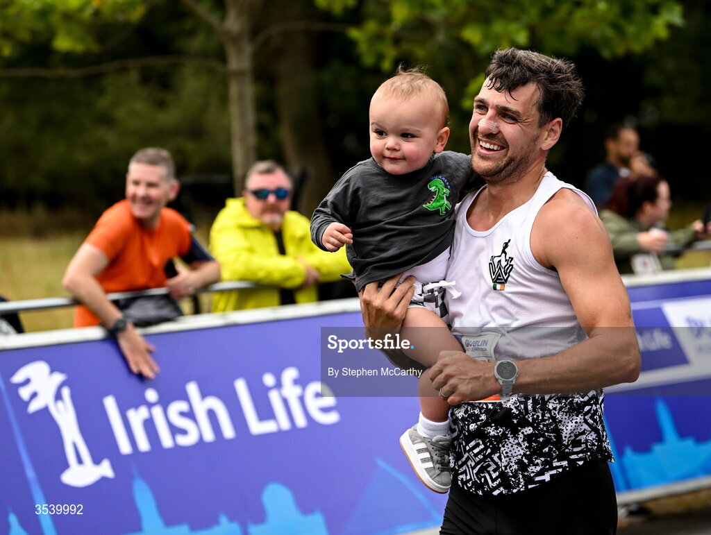 15 August 2026; Cian Reilly from Dublin during the 2026 Irish Life Frank Duffy 10 Mile, in the Phoenix Park, Dublin. Thousands of runners took part in the sold out Irish Life Frank Duffy 10 Mile, the second event in the 2026 Irish Life Dublin Race Series. Photo by Stephen McCarthy/Sportsfile