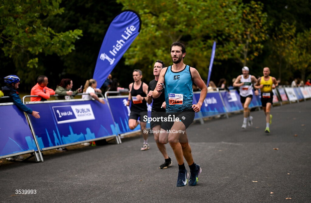 15 August 2026; Robbie Mullen from Dublin during the 2026 Irish Life Frank Duffy 10 Mile, in the Phoenix Park, Dublin. Thousands of runners took part in the sold out Irish Life Frank Duffy 10 Mile, the second event in the 2026 Irish Life Dublin Race Series. Photo by Stephen McCarthy/Sportsfile
