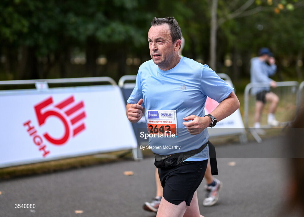 15 August 2026; Colm Keane from Dublin during the 2026 Irish Life Frank Duffy 10 Mile, in the Phoenix Park, Dublin. Thousands of runners took part in the sold out Irish Life Frank Duffy 10 Mile, the second event in the 2026 Irish Life Dublin Race Series. Photo by Stephen McCarthy/Sportsfile