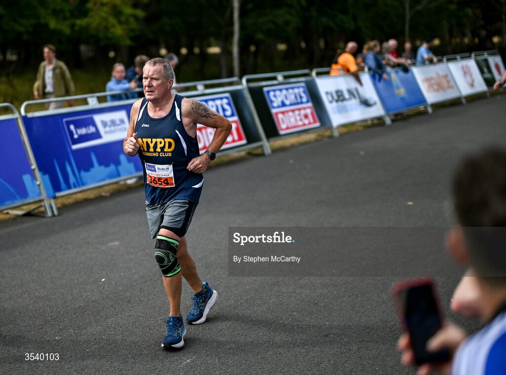 15 August 2026; Dave Lynch from Kildare during the 2026 Irish Life Frank Duffy 10 Mile, in the Phoenix Park, Dublin. Thousands of runners took part in the sold out Irish Life Frank Duffy 10 Mile, the second event in the 2026 Irish Life Dublin Race Series. Photo by Stephen McCarthy/Sportsfile