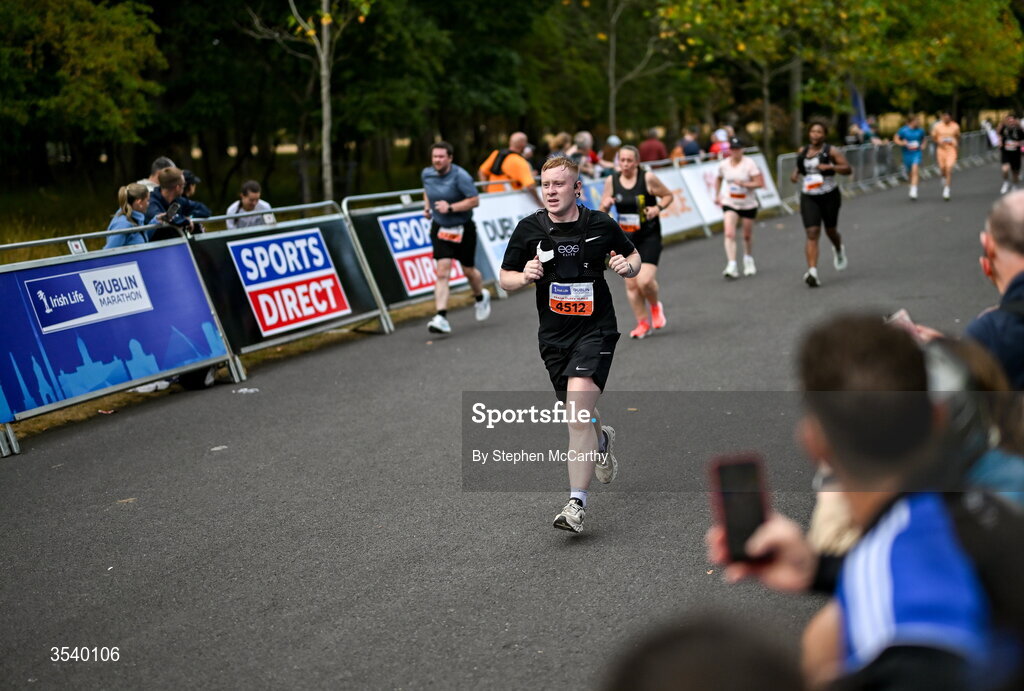 15 August 2026; Ethan Johnston from Kildare during the 2026 Irish Life Frank Duffy 10 Mile, in the Phoenix Park, Dublin. Thousands of runners took part in the sold out Irish Life Frank Duffy 10 Mile, the second event in the 2026 Irish Life Dublin Race Series. Photo by Stephen McCarthy/Sportsfile